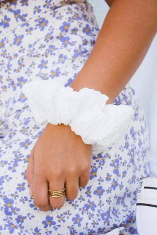 Pure White Jumbo Scrunchie