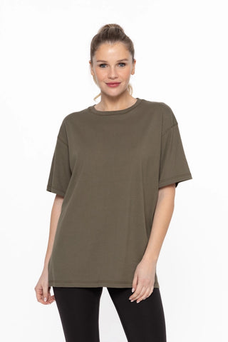 Organic Cotton Boyfriend Tee - Ivy Green