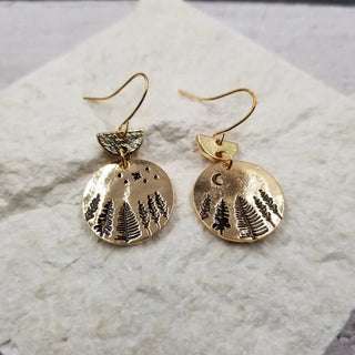 Gold Forest Earrings
