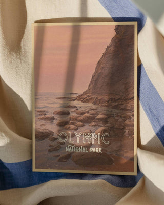 Olympic Rialto Beach Titled Vintage Inspired 4x6 Postcards