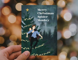 Twilight Christmas Card - Hold on Tight, Spider Monkey