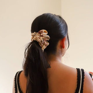 Garden Chiffon Scrunchie