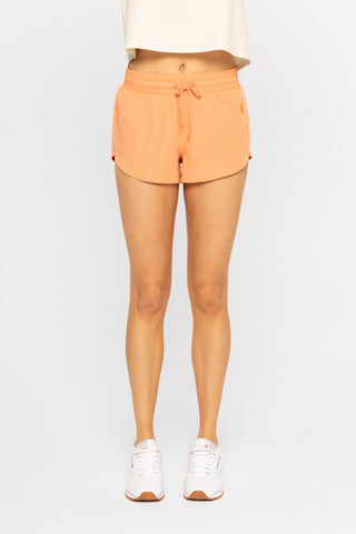 ChicEase Drawcord Mini Shorts- Terracotta