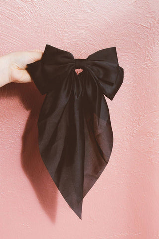 Kayla Bow Clip: Black