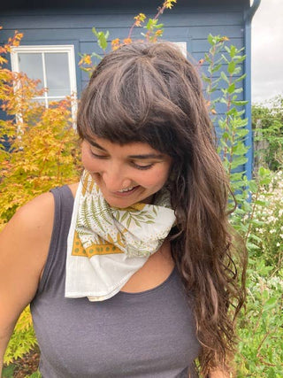 Mushroom + Ferns Bandana