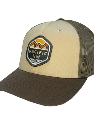 Pacific Northwest USA Patch Hat Curved Bill Trucker