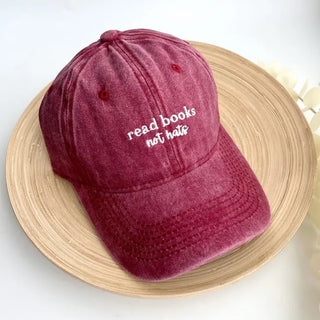 Book Lover Hat | Read Books Not Hats | Baseball Cap