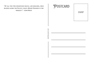 Mt Rainier John Muir Vintage Inspired 4x6 Postcards