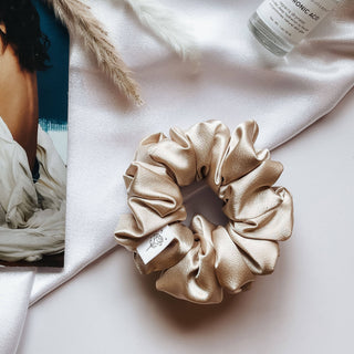 Nude Satin Scrunchie