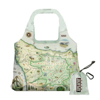 Olympic National Park Map Pouch Tote Bag