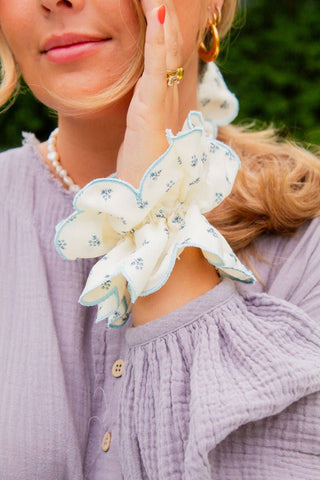 Scallop Double Ruffle Scrunchie