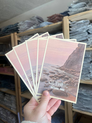 Olympic Rialto Beach Titled Vintage Inspired 4x6 Postcards