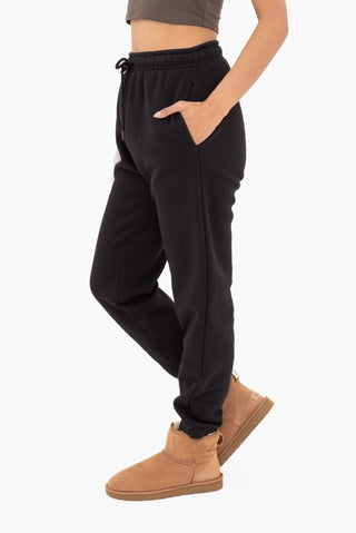 Fleece Billow Pants-Black