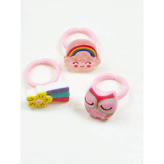 Heart Box Cute Character Kids Ring Set