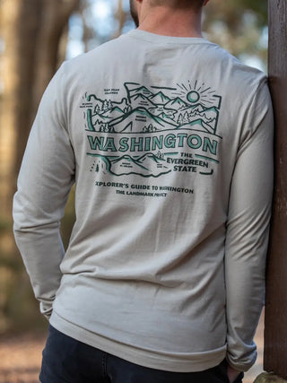 Explore Washington Long Sleeve Pocket T-Shirt