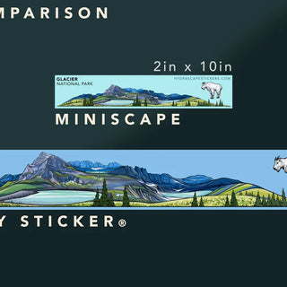 Mt Baker & Twin Sisters Miniscape Sticker