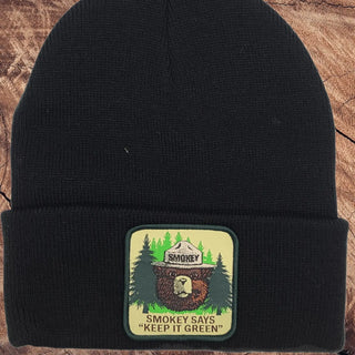 Smokey the Bear Keep It Green Beanie- Black