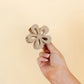 Flower Claw Clip- Tan
