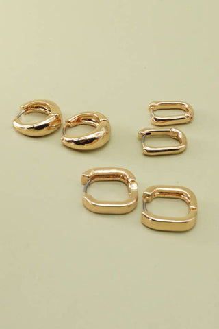MINI TRIO HOOP EARRING SETS | GOLD