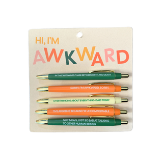 Awkward Pen Set (funny, gift, pens, spring, stationery)