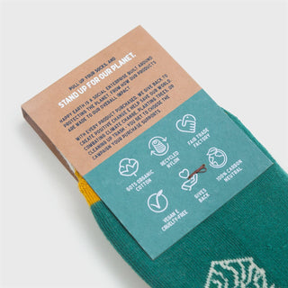 Peak Experience Men's + Women's Organic Socks | Green, White