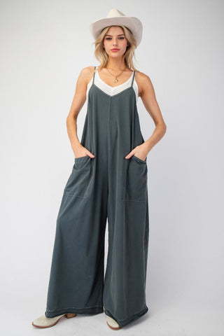 Mineral Wash Jumpsuit - Ash