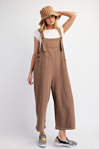 Washed Twill Jumper Overalls