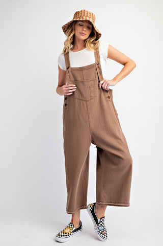 Washed Twill Jumper Overalls