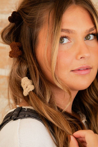 Dashed Neutral Hair Tie 5-Pack