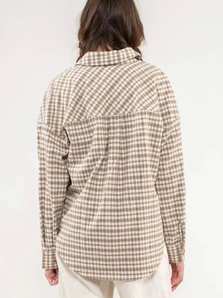 Relaxed Contrast Plaid Shacket