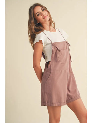 Tied Up In You Mauve Romper