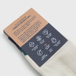 Happy Earth Men's + Women's Organic  Socks | Blue, Green