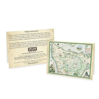 Olympic National Park Map Notecard