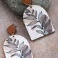 Leaves Painted Wooden Earrings