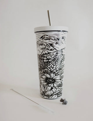 Flower Meadow Travel Tumbler