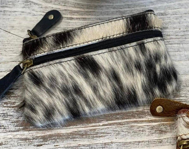 Cow Hide Coin Pouch