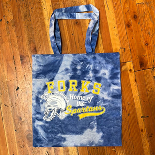Tie Dye Home of the Spartans Tote Bag