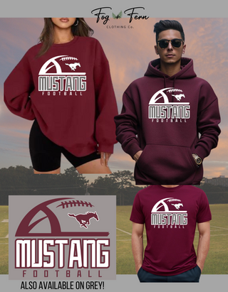 Perryville Mustang Split Football Design (Adult + Youth)