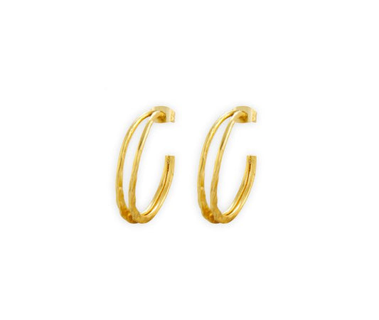 Truscan Artisan Gold Hoop Earrings