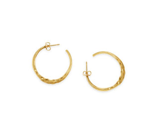 Truscan Artisan Gold Hoop Earrings