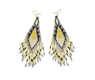 Feather Spirit Beaded Earrings