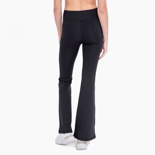 Black Jacquard Stripe Flare Pant- MonoB