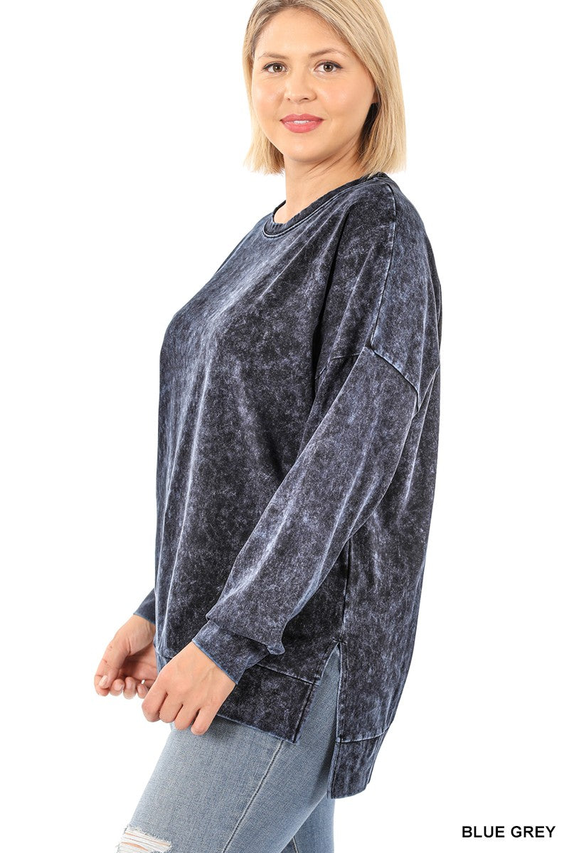 Mineral Wash Pullover (Curvy)