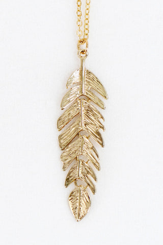 Gold Leaf Boho Necklace
