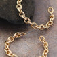 Gold Link Chain Hoop Earrings
