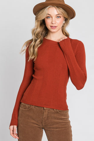 Fall Patterned Knit Top