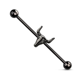Bull Head (Alloy) 316L Surgical Steel Industrial Barbell