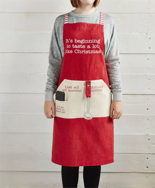 Mud Pie Holiday Spirits Apron