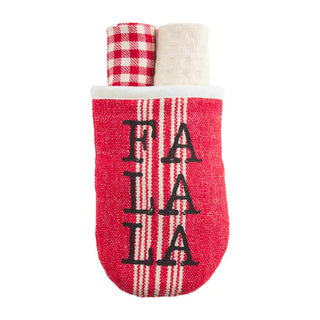 Mud Pie Fa La La Potholder Towel Set