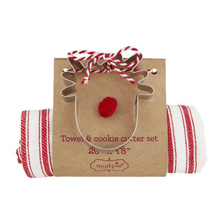 Mud Pie Stripe Towel + Cookie Cutter Set